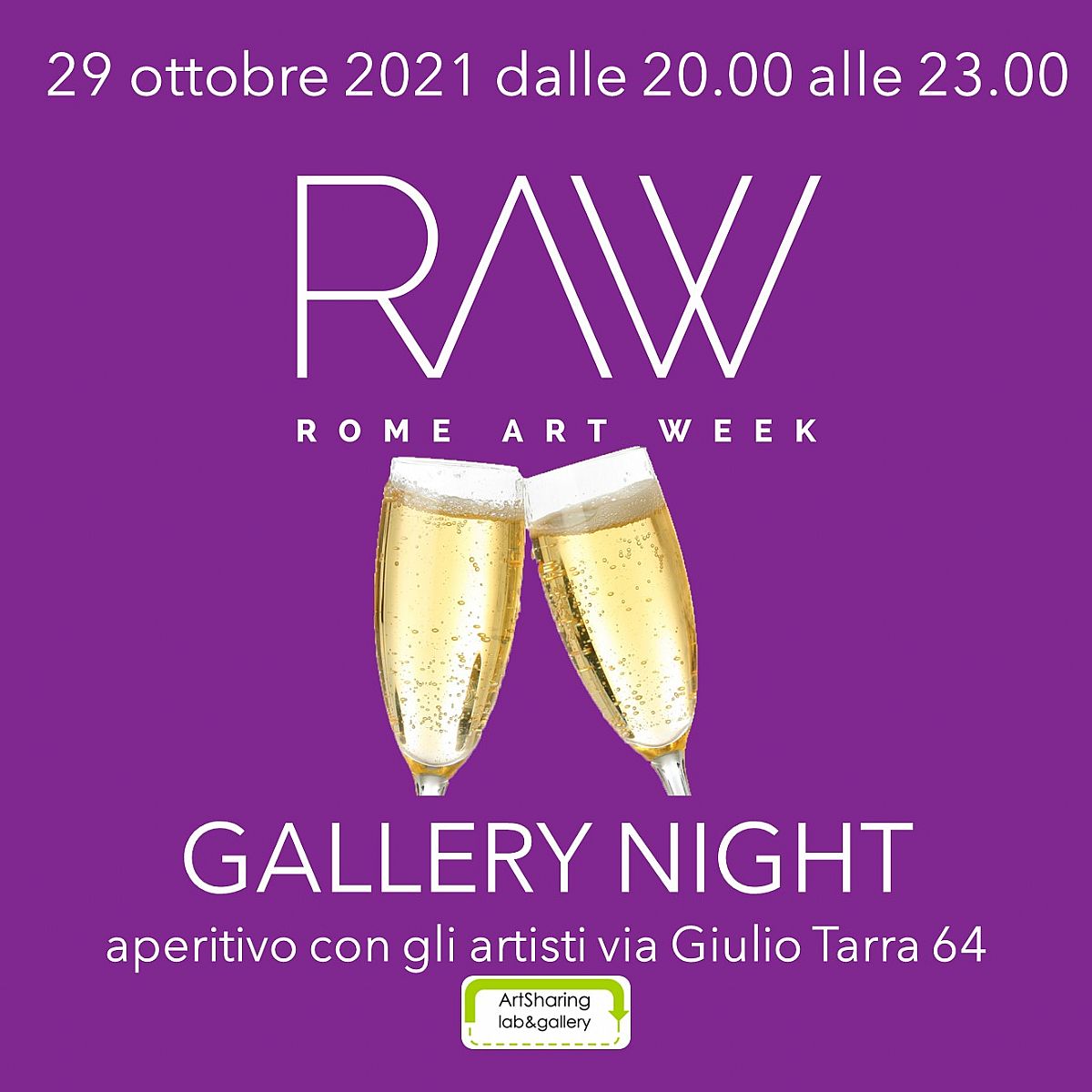 Rome Art Week Gallery Night 29 ottobre