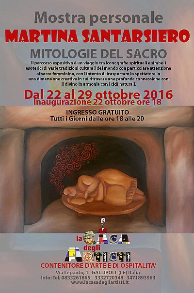 Mitologie del Sacro Mostra Personale di Martina Santarsiero