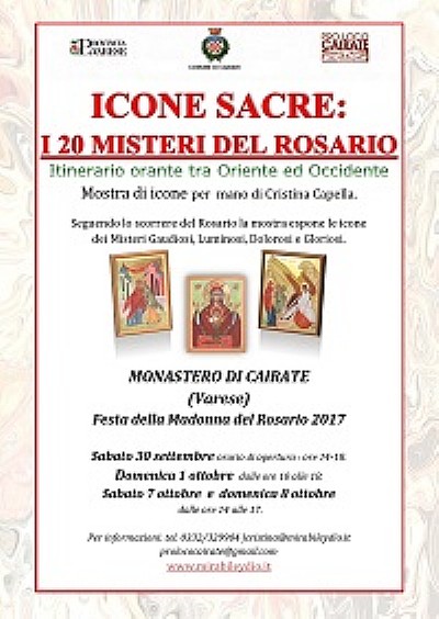 ICONE SACRE: I 20 MISTERI DEL ROSARIO al Monastero di Cairate