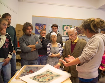 Incontro con Gian Carlo Brovedani, direttore della Scuola  Mosaicisti del Friuli di Spilimbergo