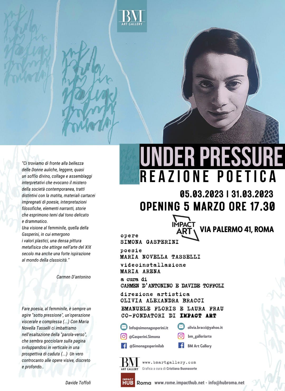 Under Pressure - Reazione Poetica dell'artista Simona Gasperini.