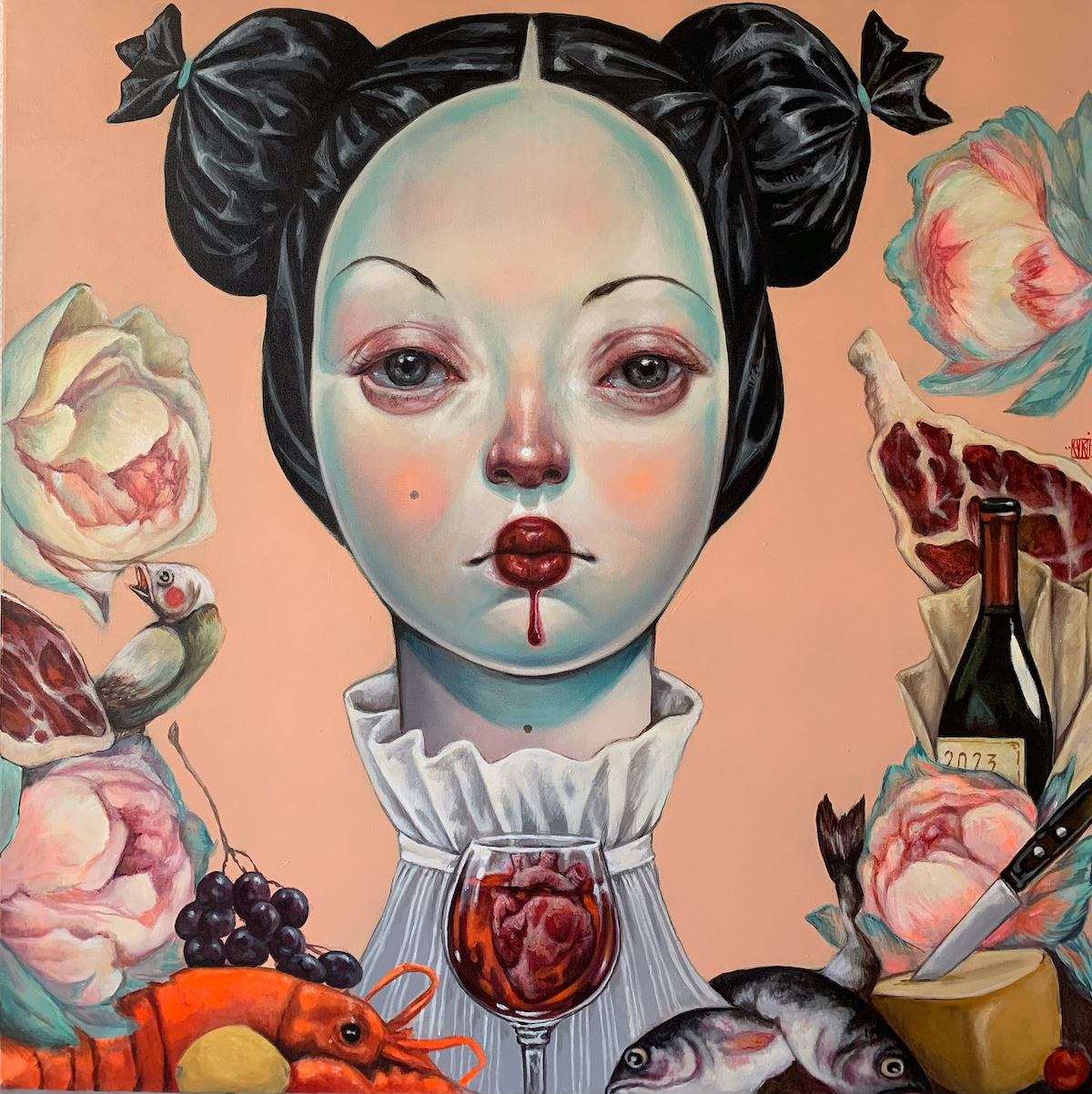 Vernissage di Bon App#233;tit di Afarin Sajedi alla Dorothy Circus Gallery