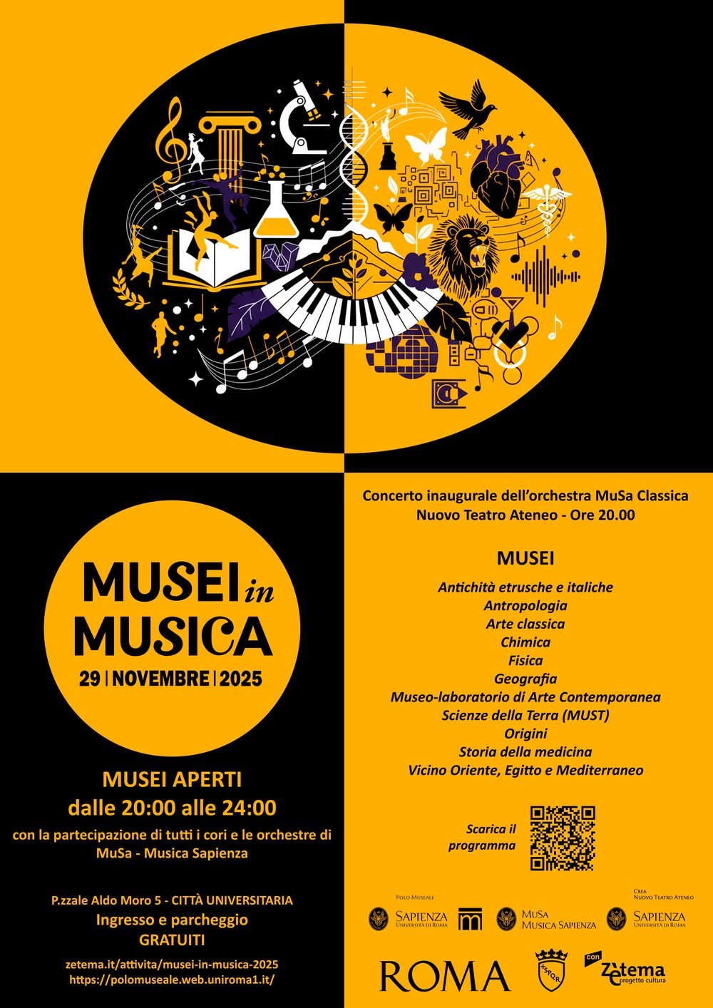 MUSEI IN MUSICA 2025 al Polo Museale Sapienza