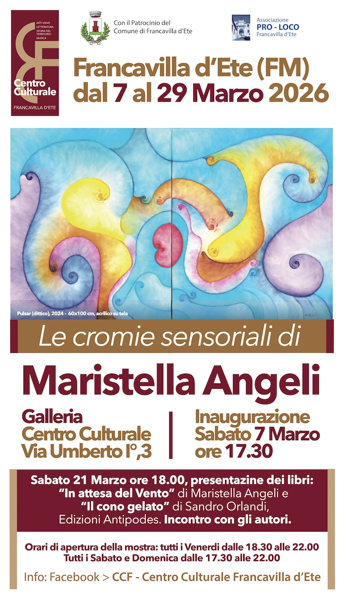 Le cromie sensoriali di Maristella Angeli