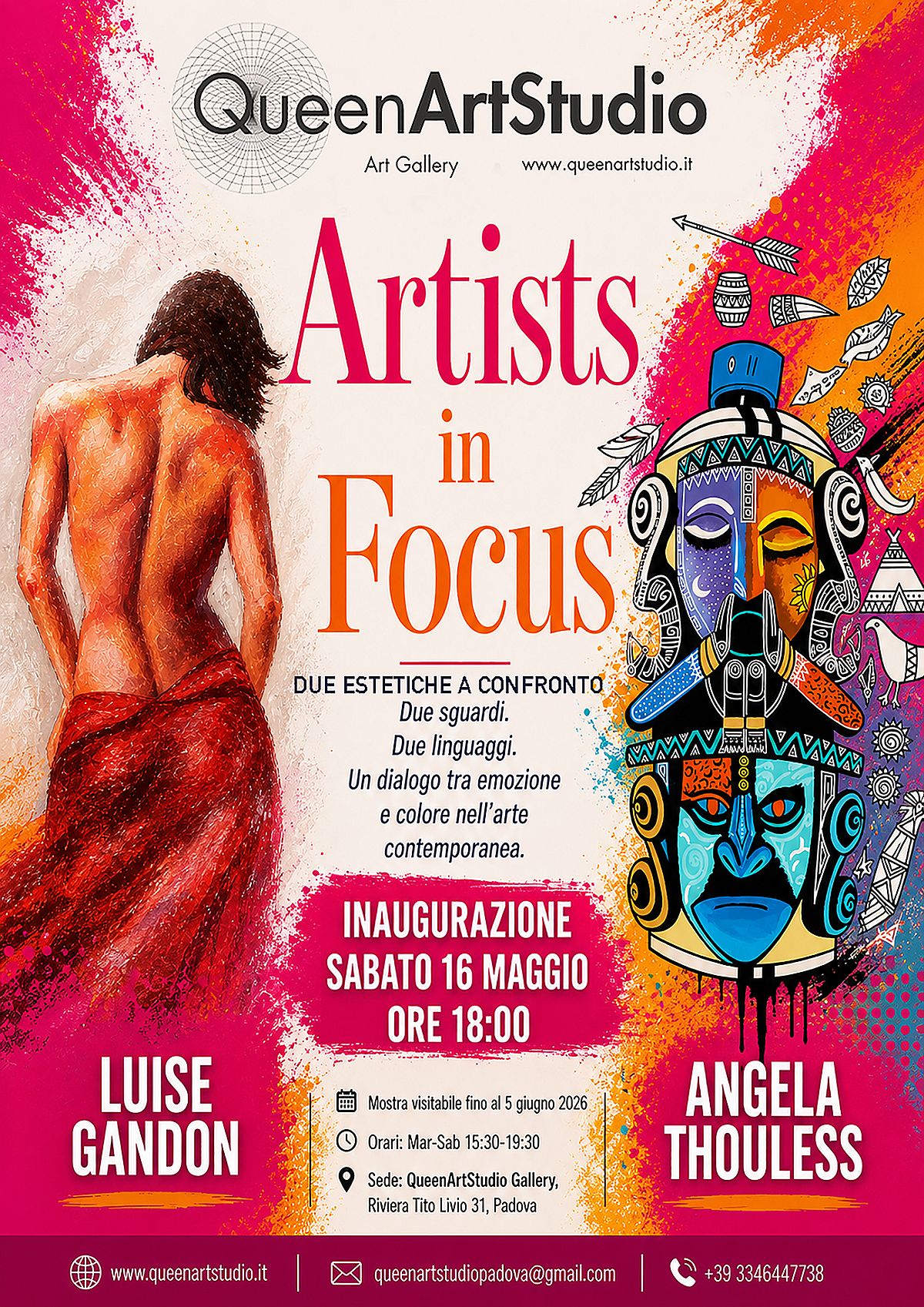 ARTISTS IN FOCUS, le opere di Luise Gandon e Angela in esposizione a Padova